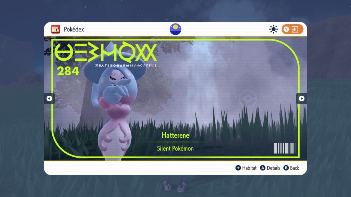 Pokemon Scarlet and Violet Pokedex Hatterene